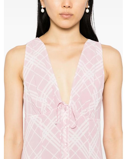 Reformation Ceara Jurk in het Pink