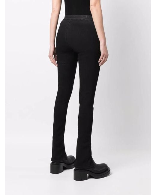 Rick Owens Legging Met Split in het Black