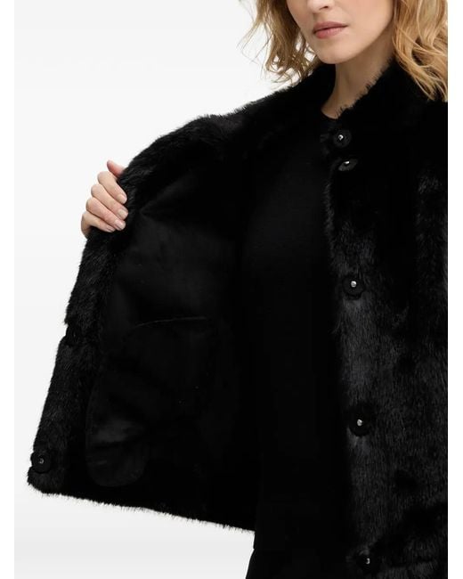 Chaqueta Con Botones Y Cuello Alto Guess de color Black