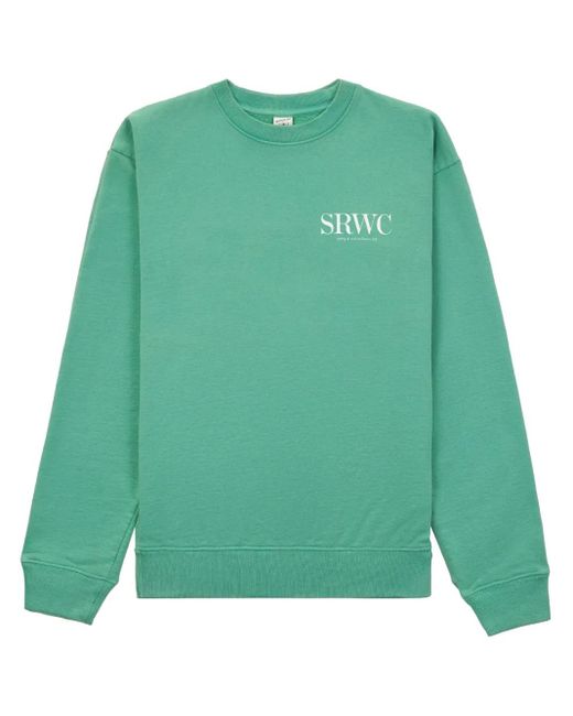 Sporty & Rich Green Upper East Side Cotton Sweatshirt