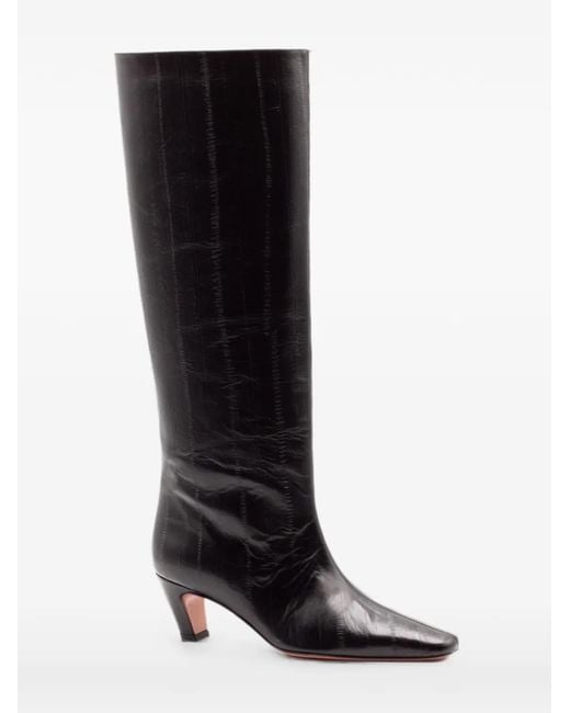 Castagna Black Debby Textured Knee-High Boots