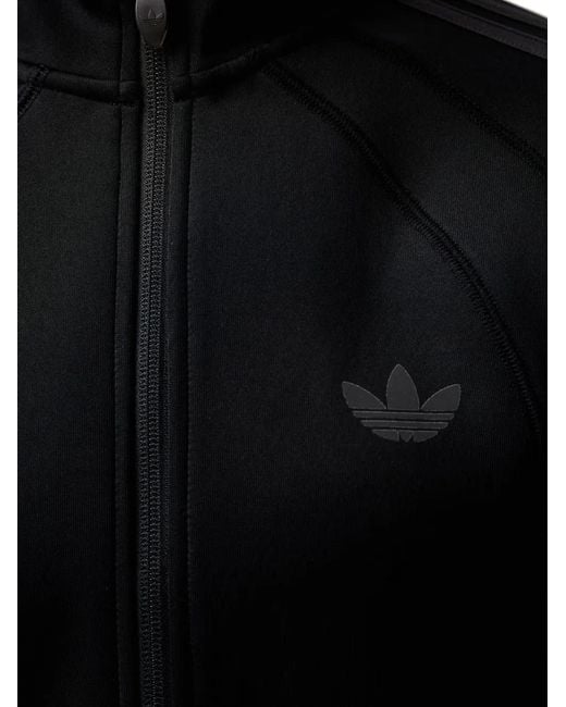 Adidas Black Logo-Print Track Jacket