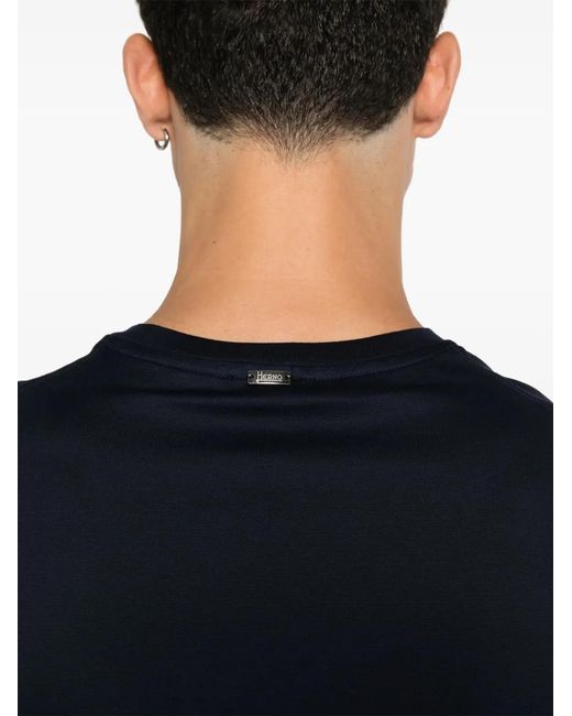 Herno Blue Cotton T-Shirt for men