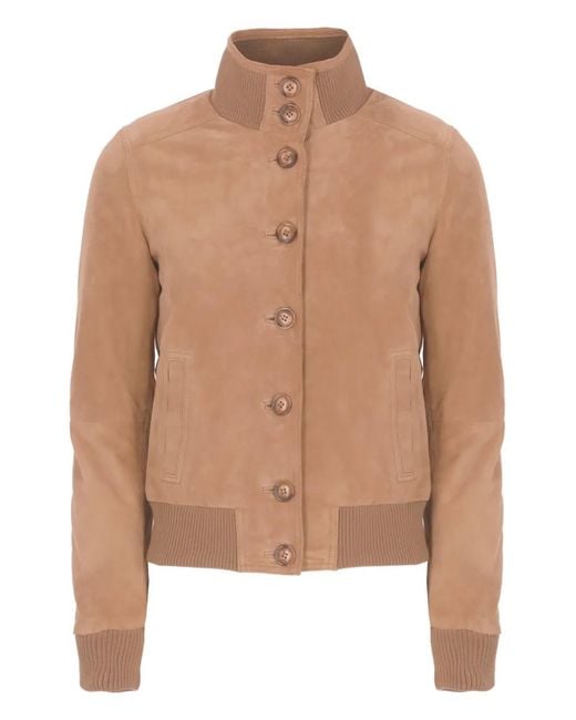 Bully Brown Button-up Leather Jacket
