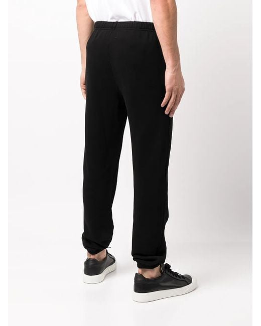 Les Tien Black Drawstring Track Pants for men