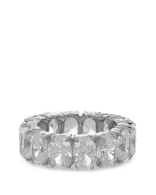 Fantasia by Deserio Gray Oval-Cut Eternity Ring