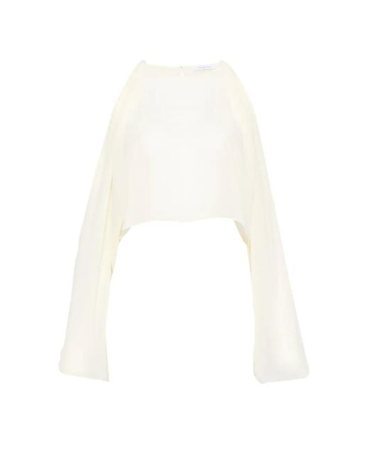 Patrizia Pepe White Échape Style Cape Dos Nu