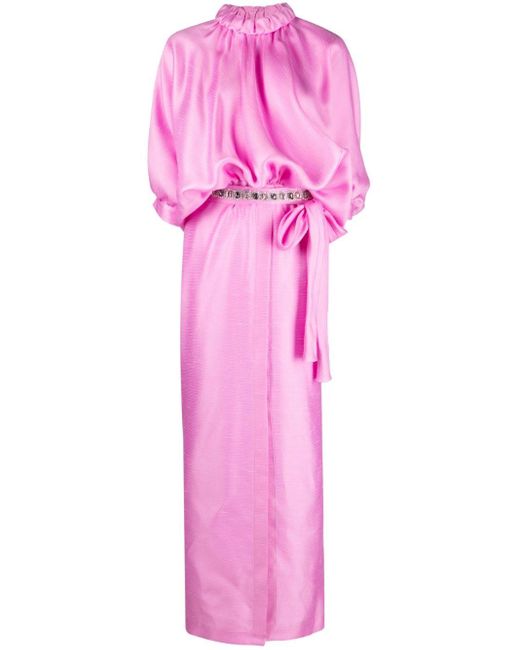 Vestido de fiesta con cinturón Fendi de color Pink