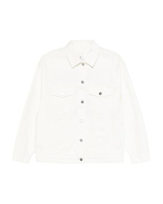 Anine Bing White Veste Rory À Poche Boutonnée