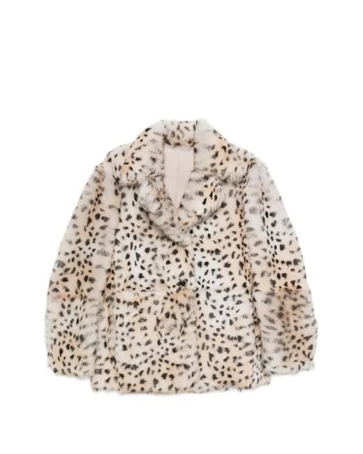 Arma Natural Leopard-Print Reversible Jacket