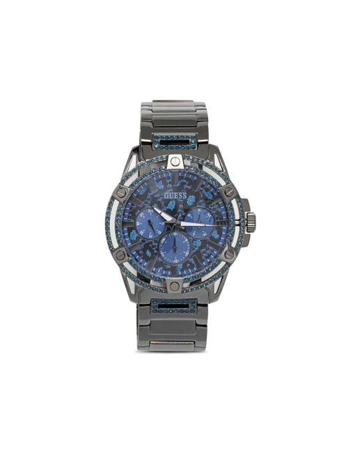 Gunmetal 48Mm di Guess in Blue da Uomo