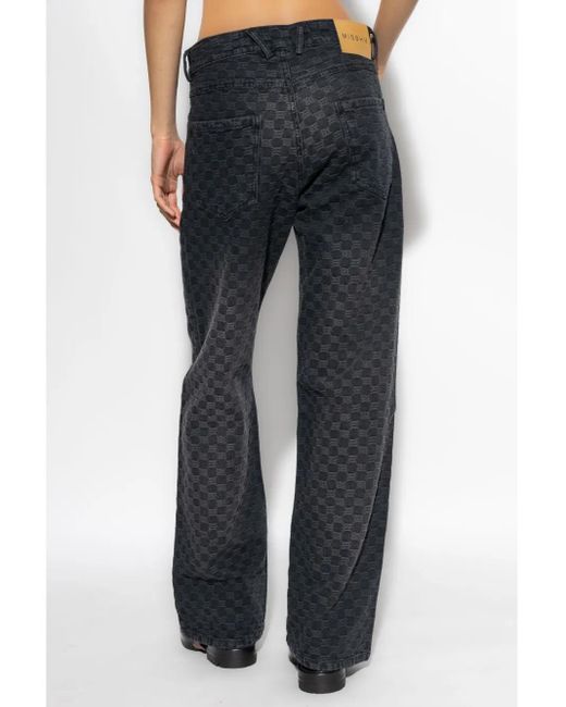 M I S B H V Blue Jacquard Monogram Jeans