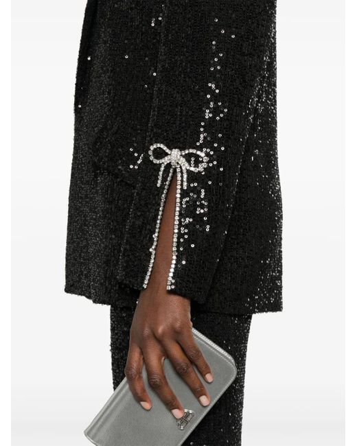 Nissa Black Sequined Blazer