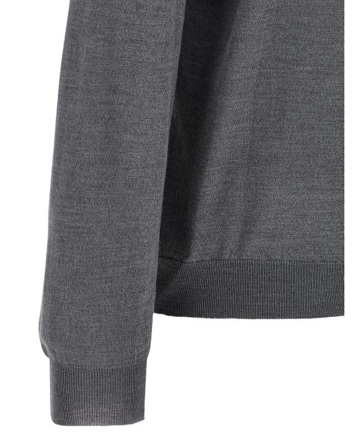Jersey de manga larga con cuello alto Zanone de hombre de color Gray