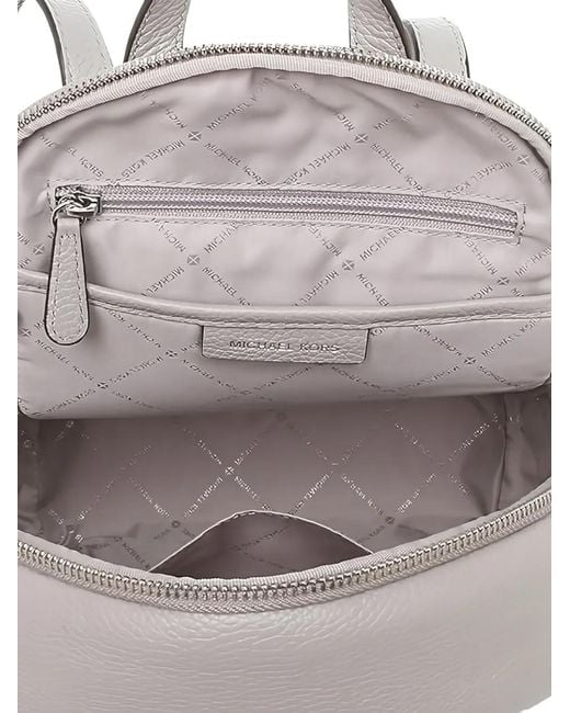 Michael Kors Gray Erin Pebbled Leather Backpack