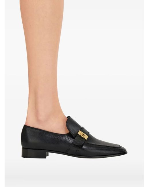 Ferragamo Black Leather Loafers