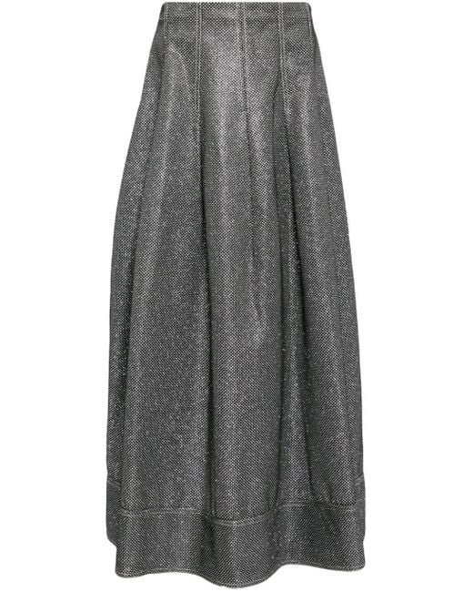 Jonathan Simkhai Gray Raja A-line Maxi Skirt