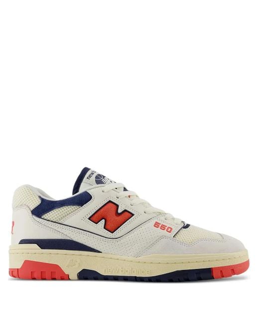 Zapatillas 550 Sea Salt Pack/Blast Red New Balance de hombre de color White