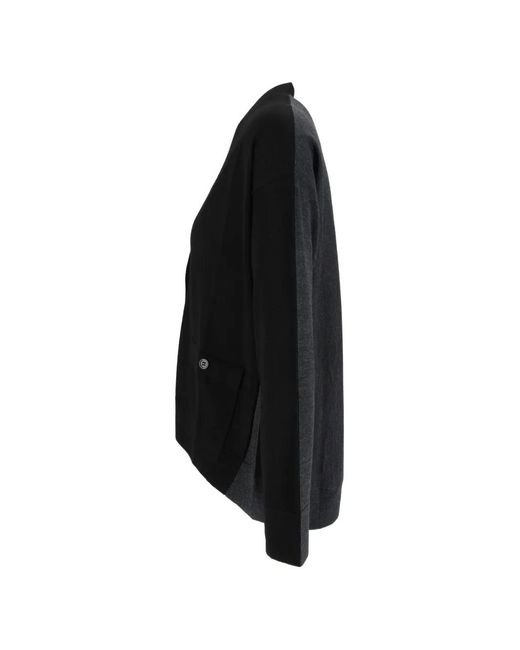 Kangra Black Colour-Block Pocket Jacket