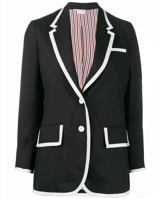 Thom Browne Black Super 120S Plain Weave Jacket