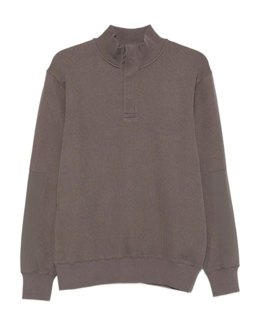 Herno Brown Ribbed High-Neck Sweater for men