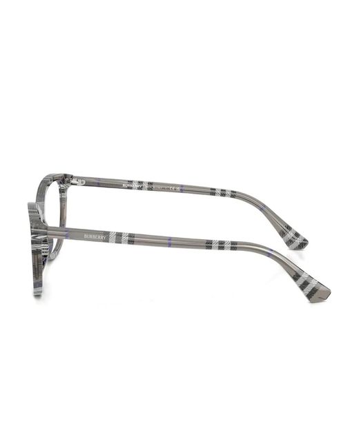 Burberry Gray Check-Pattern Frames