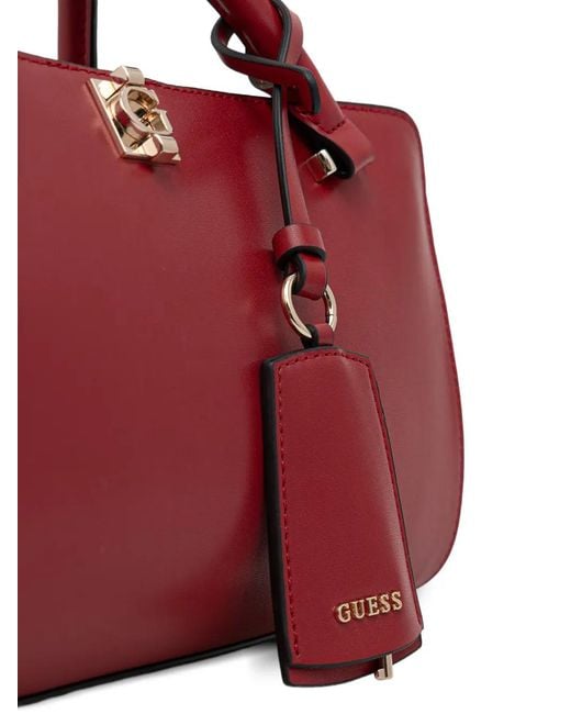 Guess Red Audrey Satchel Bag