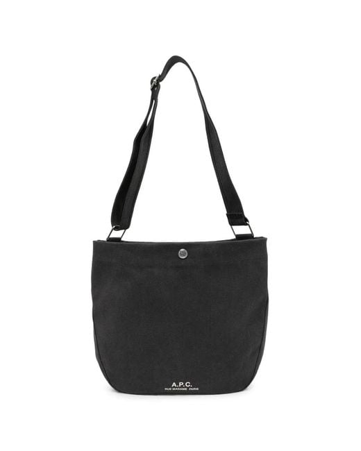 A.P.C. Black Journal Messenger Bag
