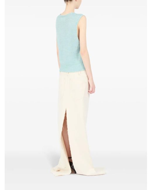 Maison Margiela Blue Fussbett Knitted Top