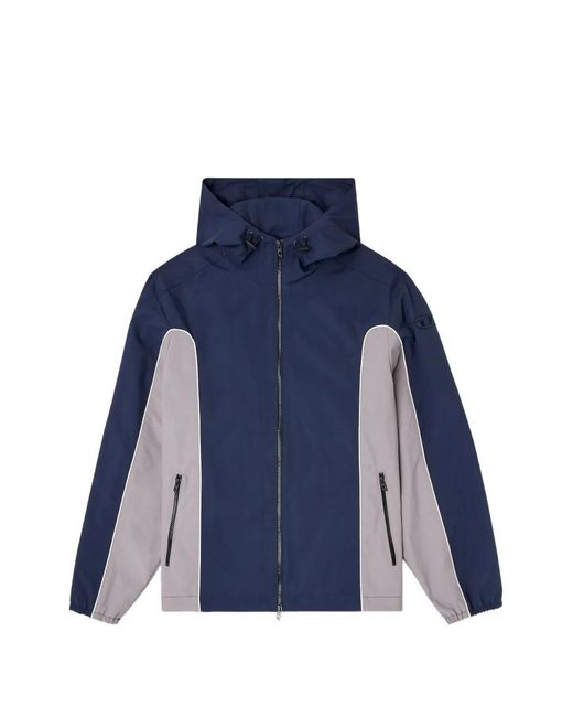 DIESEL Blue Jj-Hives-Dgam Hooded Panelled Jacket for men