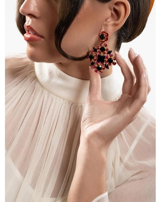 Bounkit White Ariadne Cluster Drop Earrings