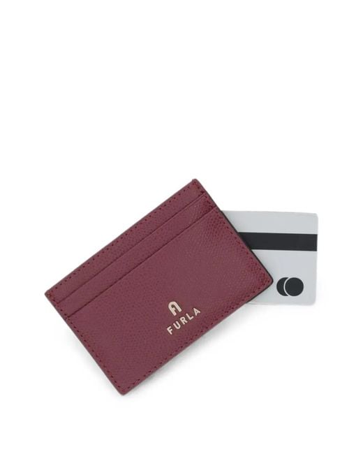 Furla Purple Logo-Plaque Card Holder