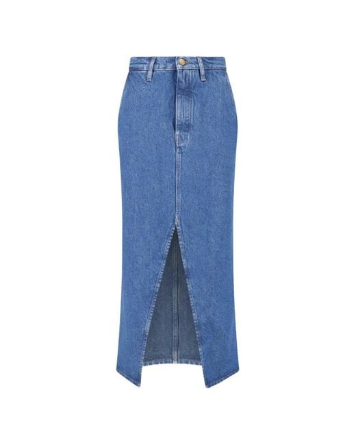 Jil Sander Blue Denim Maxi Skirt