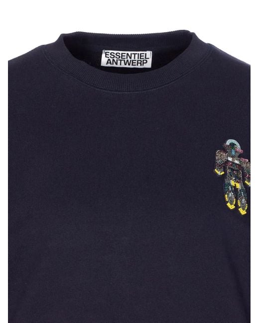 Essentiel Antwerp ビーズロボット スウェットシャツ Blue