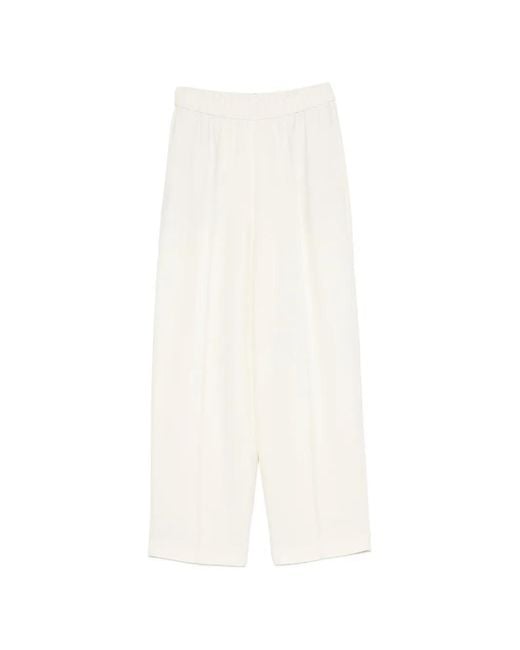 Fabiana Filippi White Elasticated-Waistband Trousers