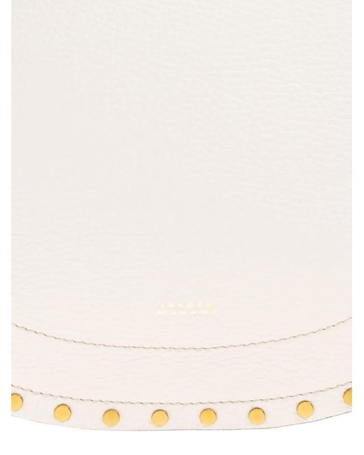 Isabel Marant White Oskan Leather Shoulder Bag