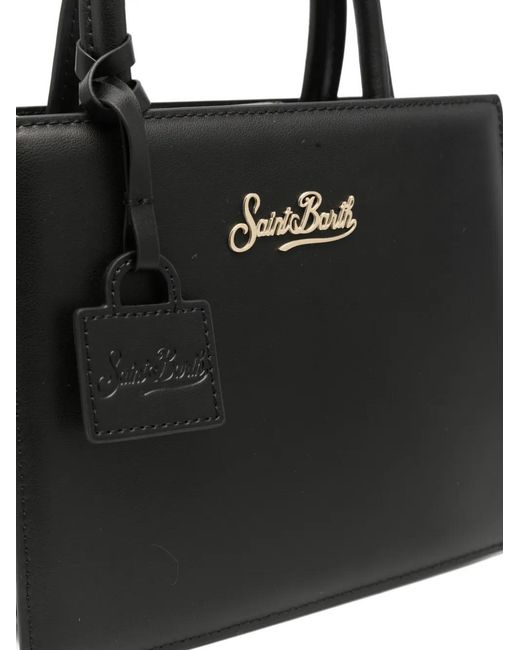 Borsa Mini Con Logo di Mc2 Saint Barth in Black