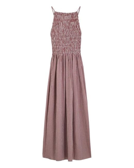 faithfull laia shirred gingham cotton maxi dress Faithfull Laia Shirred Gingham Cotton Maxi Dress | Women's