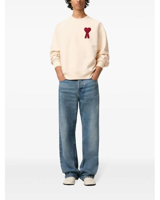 AMI White Ami De Coeur Patch Sweatshirt