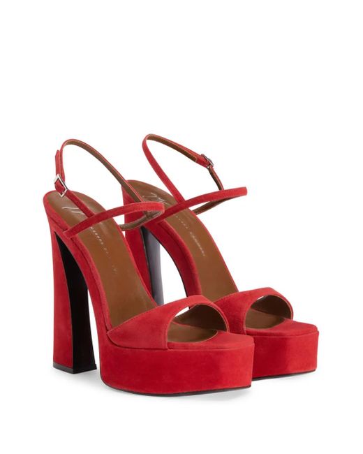 Giuseppe Zanotti Red 145Mm Sylvy Sandals