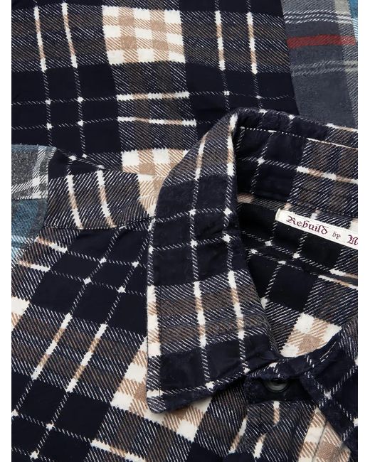 Needles Black 7 Cuts Patchwork Shirt for men
