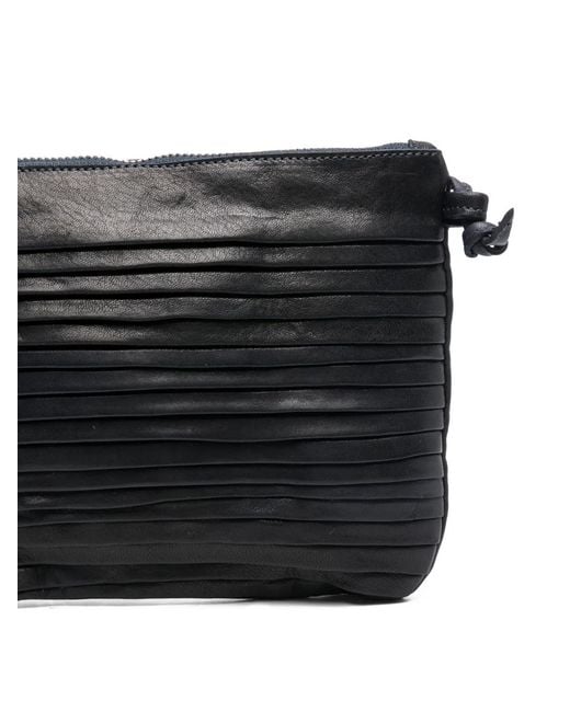 Sacoche Zippée À Design Plissé SOMMET en coloris Black