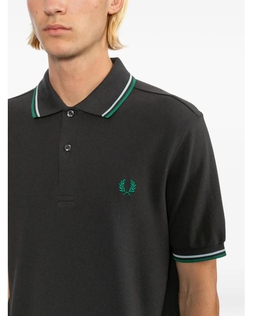 Fred Perry Black Twin Tipped Polo Shirt for men