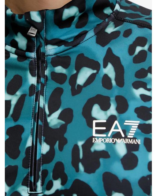 EA7 Onderlaag Met Luipaardprint in het Blue
