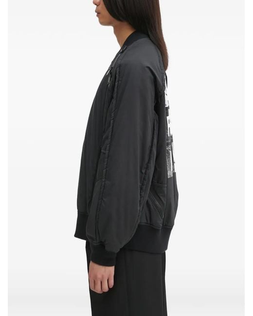 Undercover Gray Zip-Detail Bomber Jacket for men