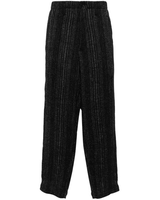 Yohji Yamamoto Weite Hose mit Z-Streifen in Black für Herren