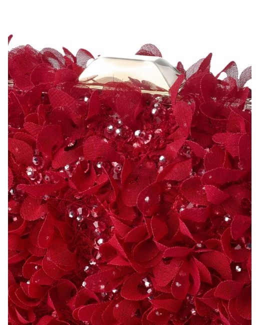 Jimmy Choo Cloud フローラル クラッチバッグ Red