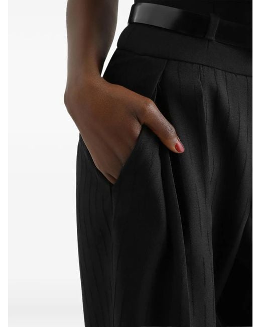 Dolce & Gabbana Black Pantalon À Fines Rayures