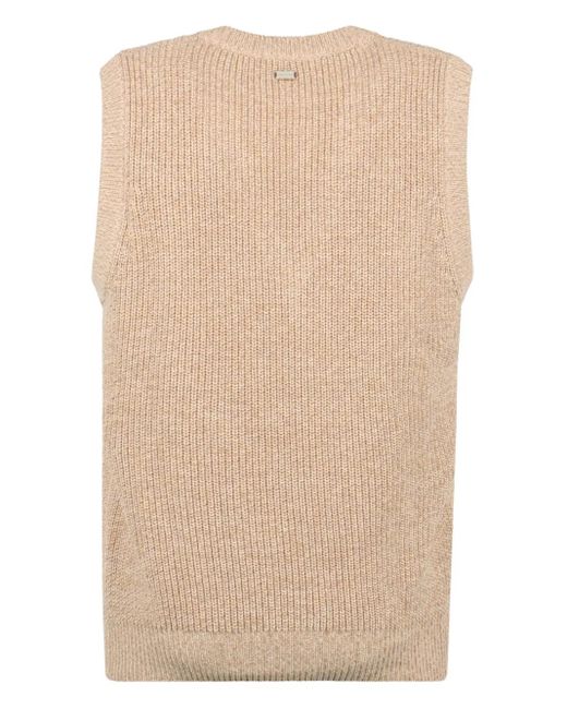 Agnona Natural V-Neck Sweater for men