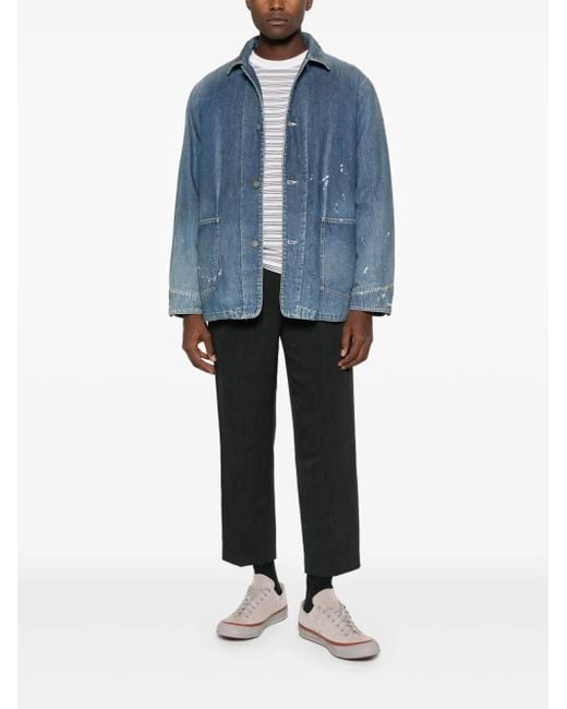 Visvim Black Pastoral Pinstripe Trousers for men